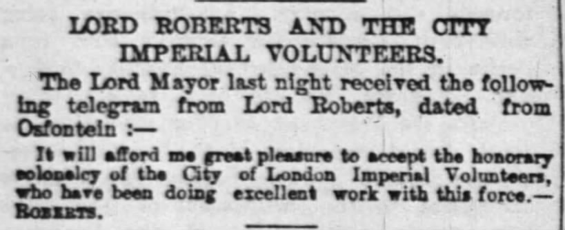 Lord Roberts and the City Imperial Volunteers
