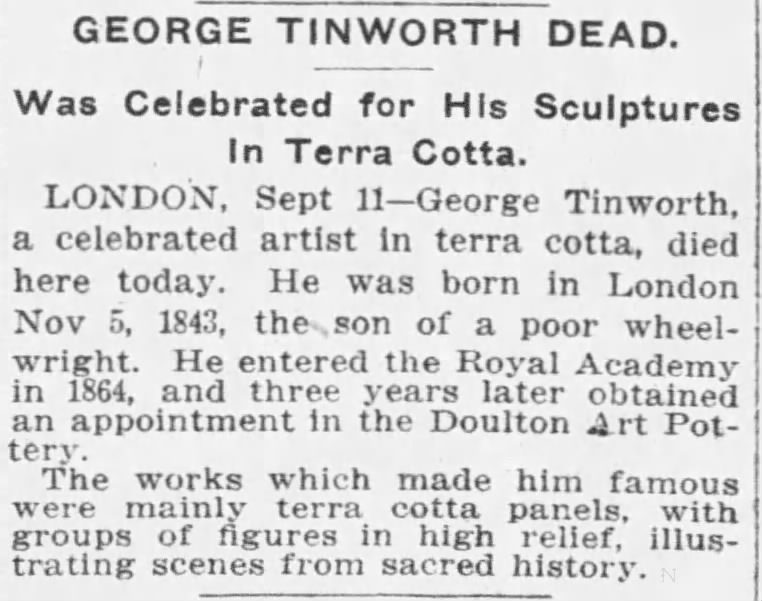 George Tinworth Dead