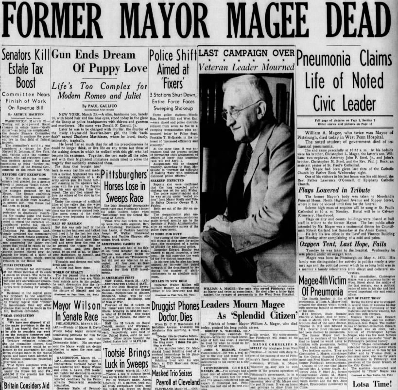 Former Mayor Magee Dead