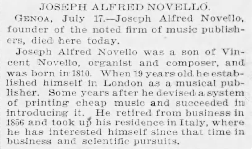 Joseph Alfred Novello