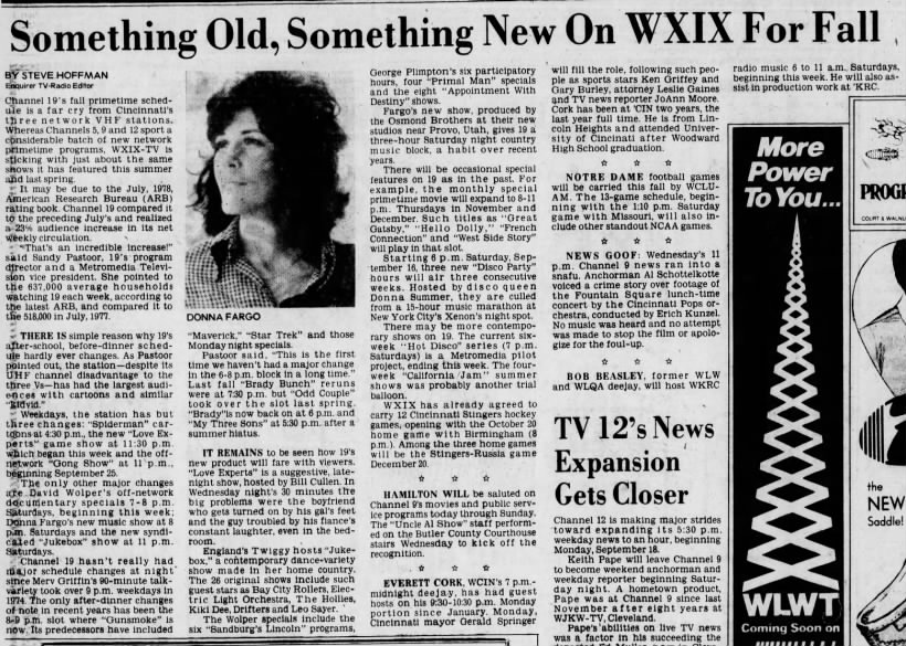 Something Old, Something New On WXIX For Fall
