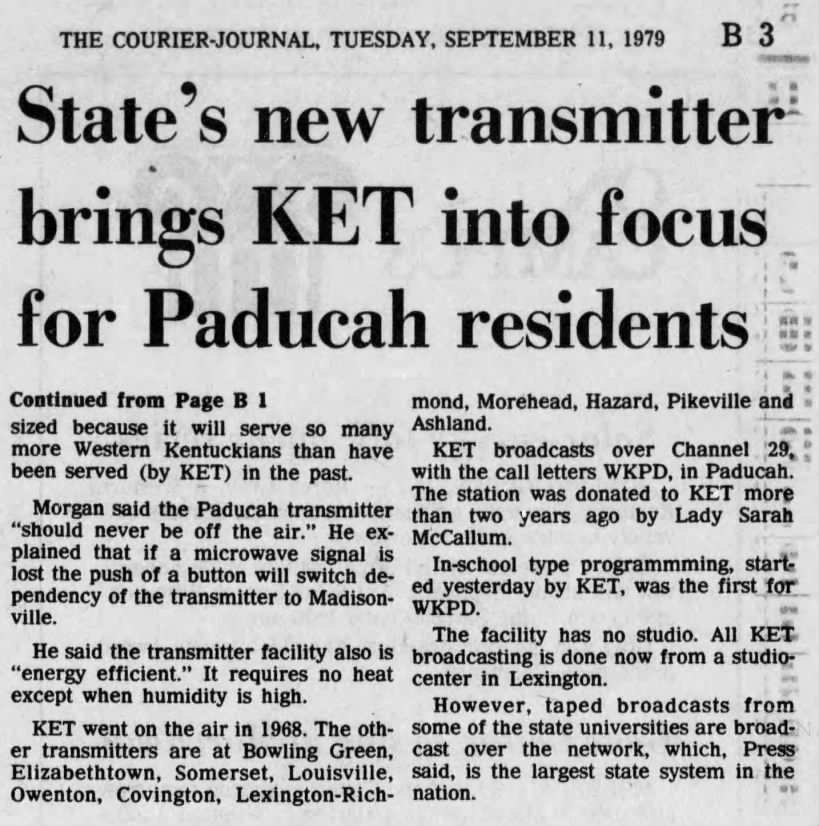 State's new transmitter brings KET into focus for Paducah residents
