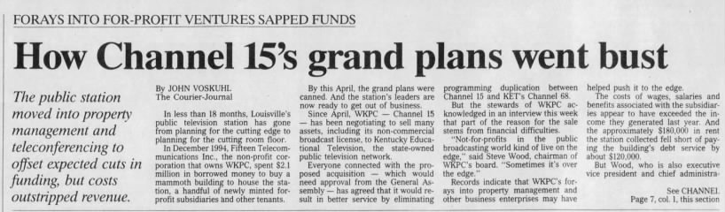 How Channel 15's grand plans went bust
