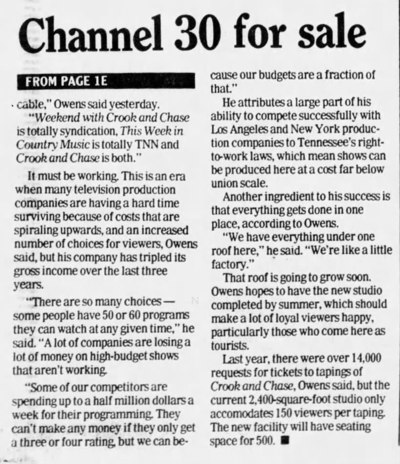 Channel 30 for sale