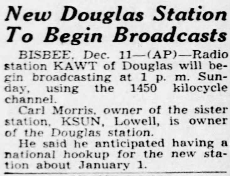 New Douglas Station To Begin Broadcasts
