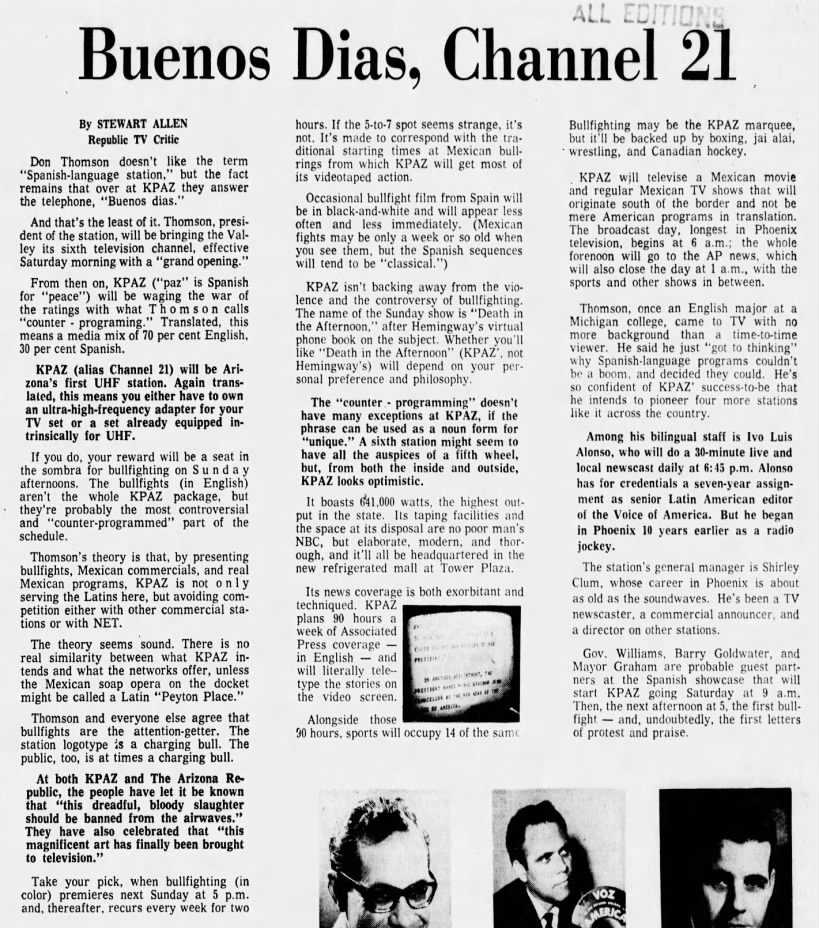 Buenos Dias, Channel 21
