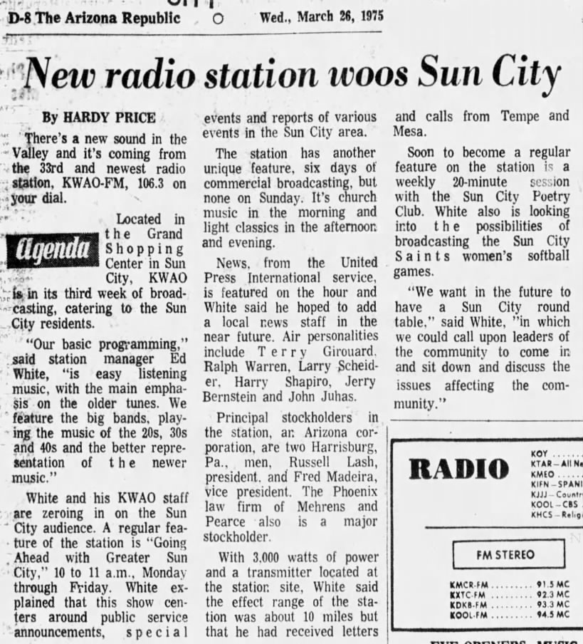 New radio station woos Sun City