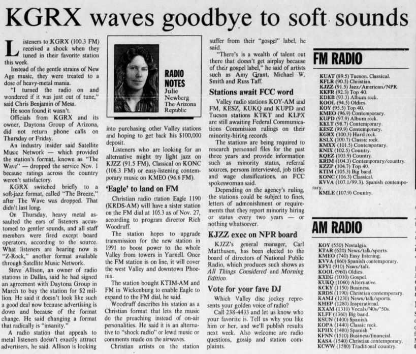 KGRX waves goodbye to soft sounds