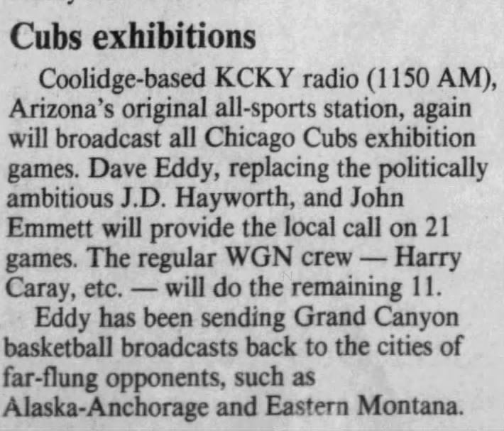 Cubs exhibitions