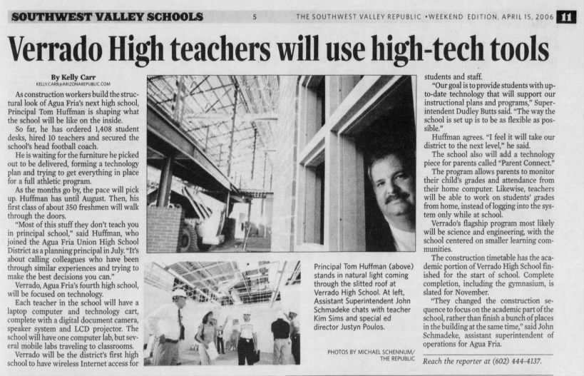 Verrado High teachers will use high-tech tools