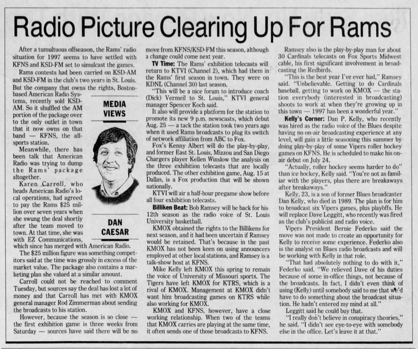 Radio Picture Clearing Up For Rams