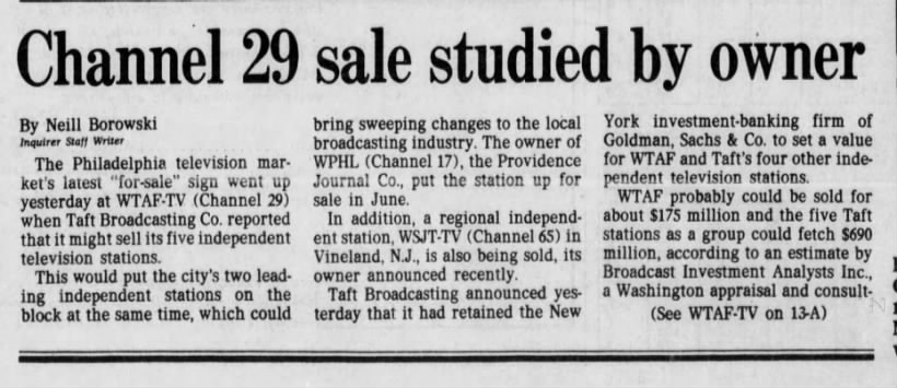 Channel 29 sale studied by owner