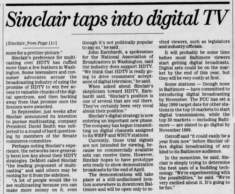Sinclair taps into digital TV