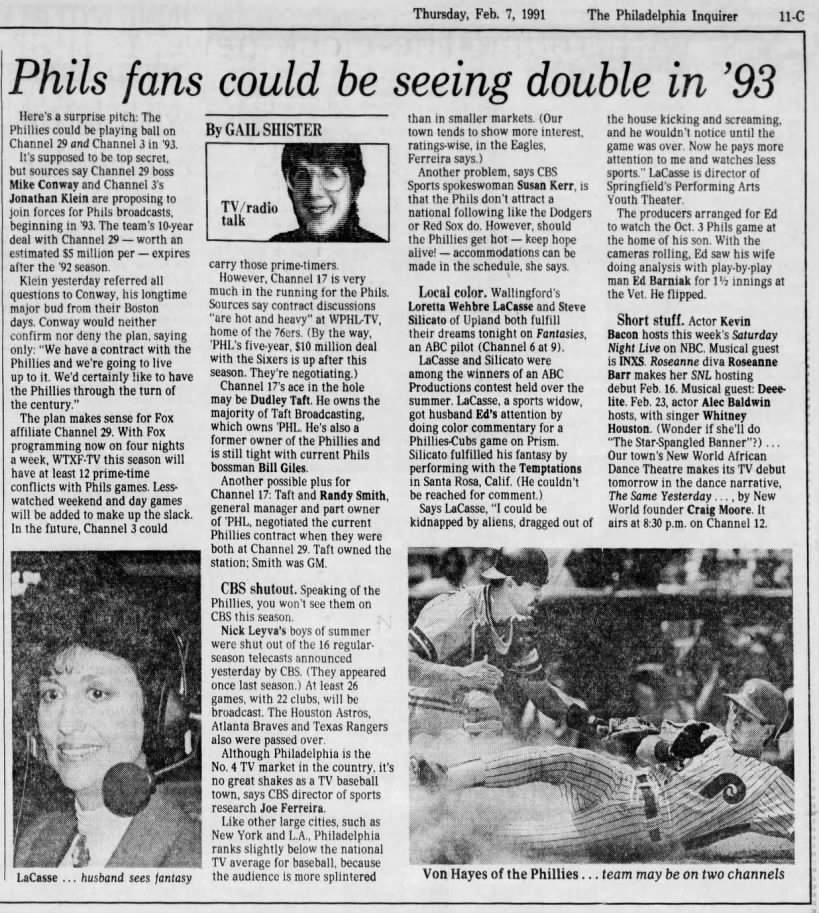 Phils fans could be seeing double in '93