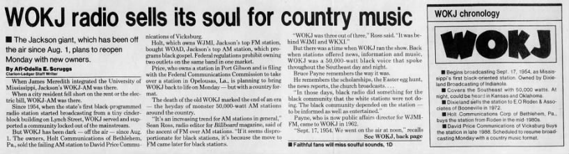 WOKJ radio sells its soul for country music