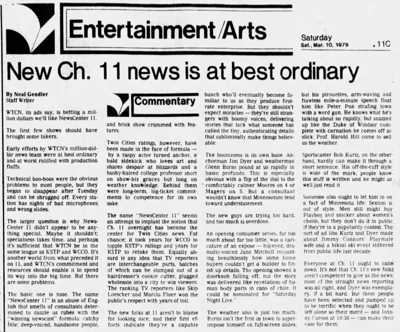 New Ch. 11 news is at best ordinary