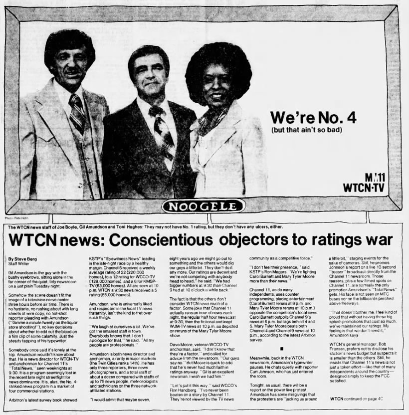 WTCN news: Conscientious objectors to ratings war