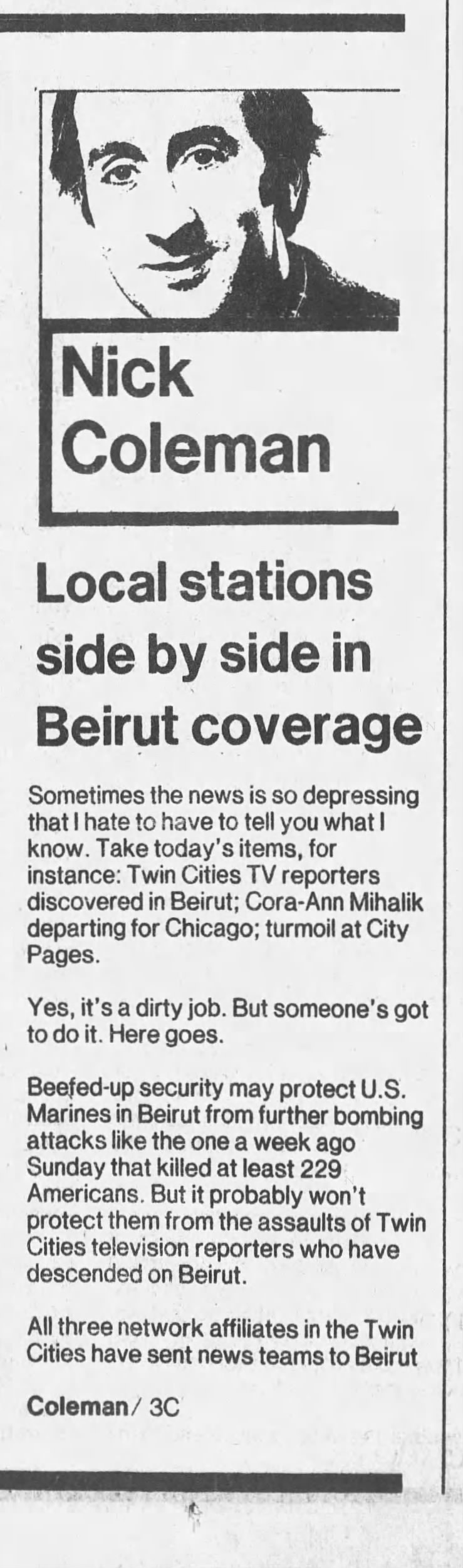 Local stations side by side in Beirut coverage