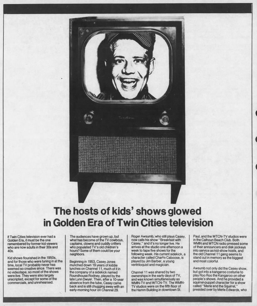 The hosts of kids' shows glowed in Golden Era of Twin Cities television