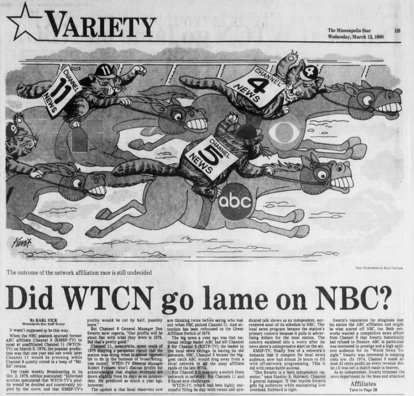 Did WTCN go lame on NBC?