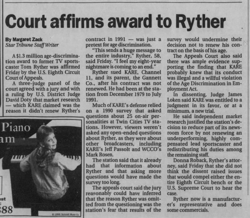 Court affirms award to Ryther
