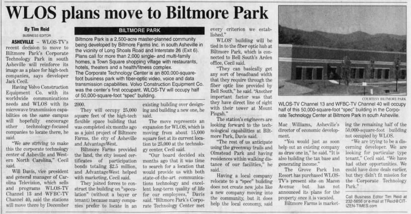 WLOS plans move to Biltmore Park