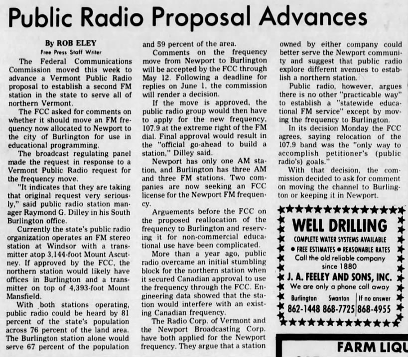 Public Radio Proposal Advances