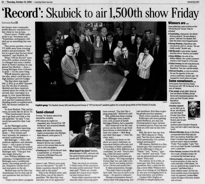 'Record': Skubick to air 1,500th show Friday