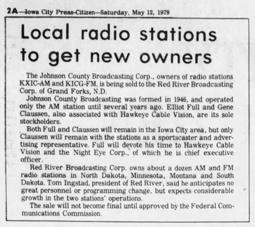 Local radio stations to get new owners