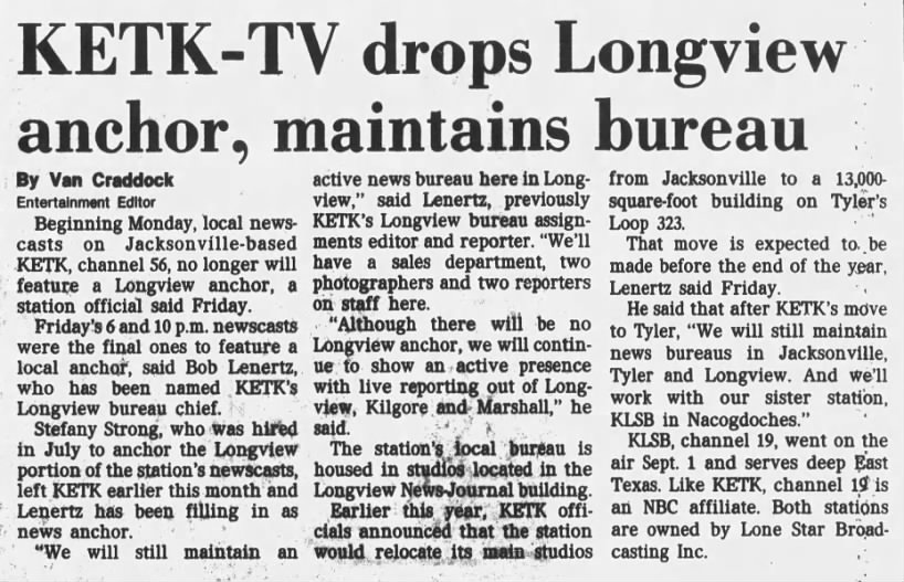 KETK-TV drops Longview anchor, maintains bureau