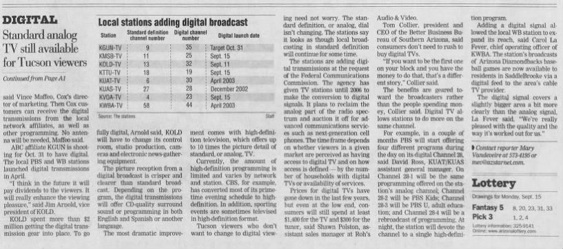 Digital: Standard analog TV still available for Tucson viewers