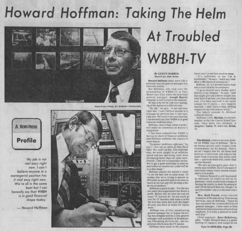 Howard Hoffman: Taking The Helm At Troubled WBBH-TV