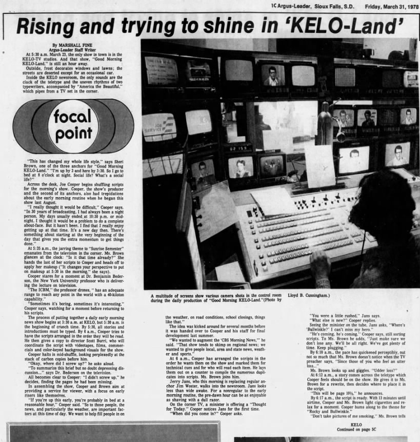 Rising and trying to shine in 'KELO-Land'