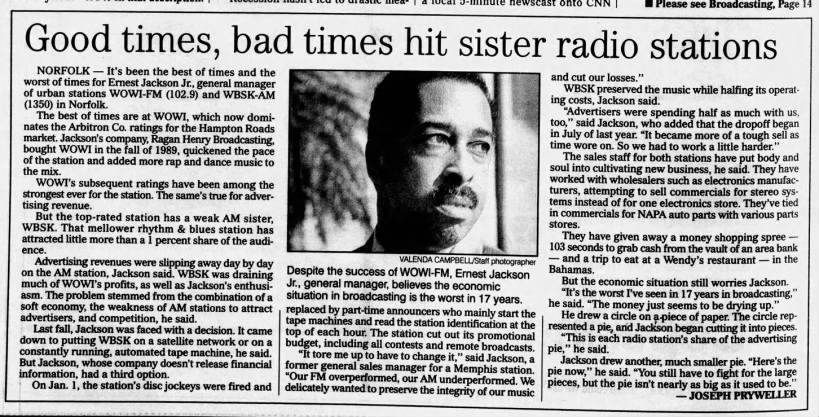 Good times, bad times hit sister radio stations