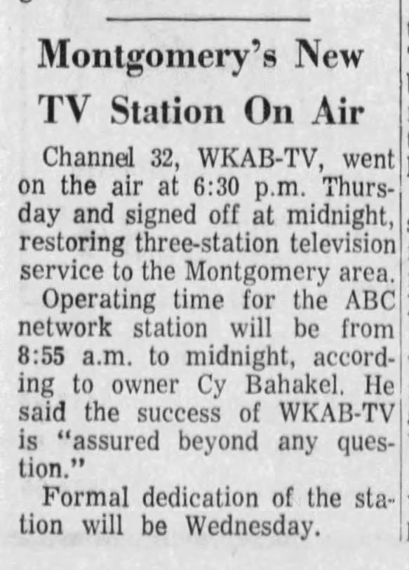 Montgomery's New TV Station On Air