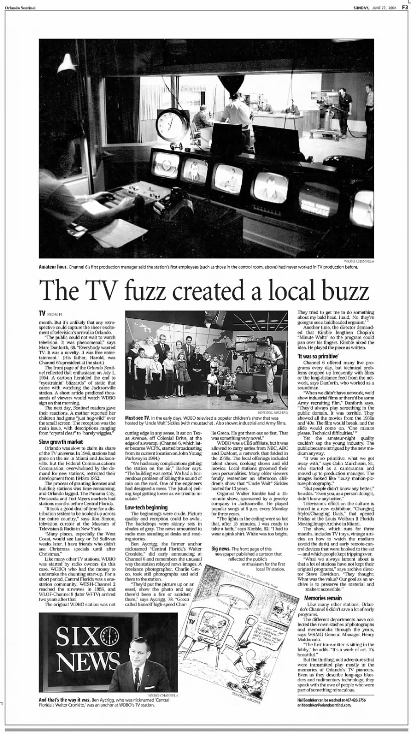 The TV fuzz created a local buzz