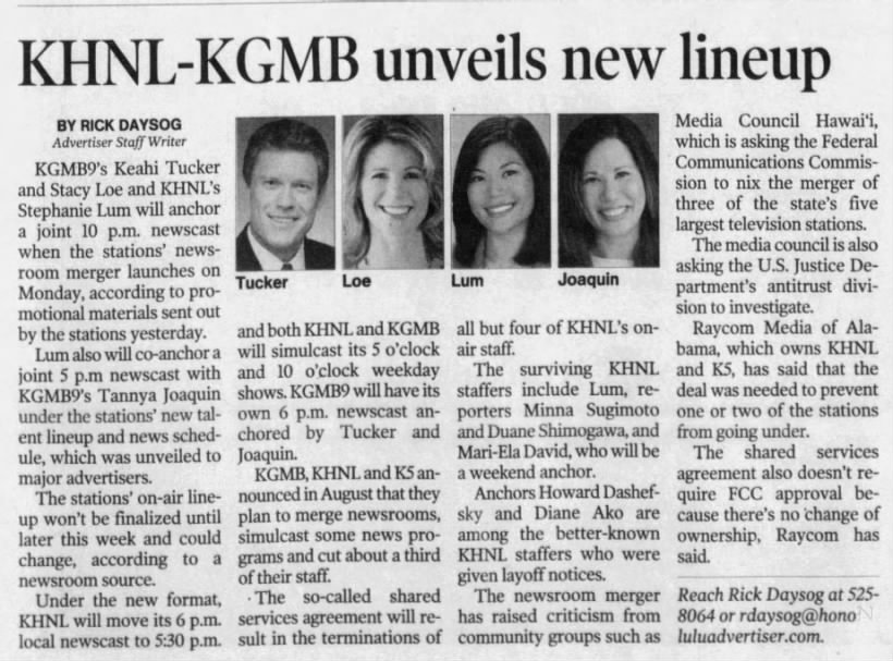 KHNL-KGMB unveils new lineup