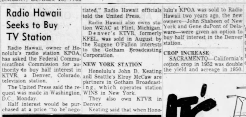 Radio Hawaii Seeks to Buy TV Station
