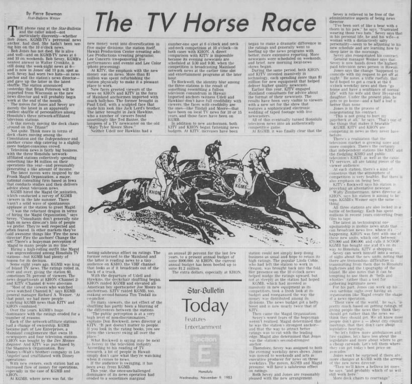 The TV Horse Race