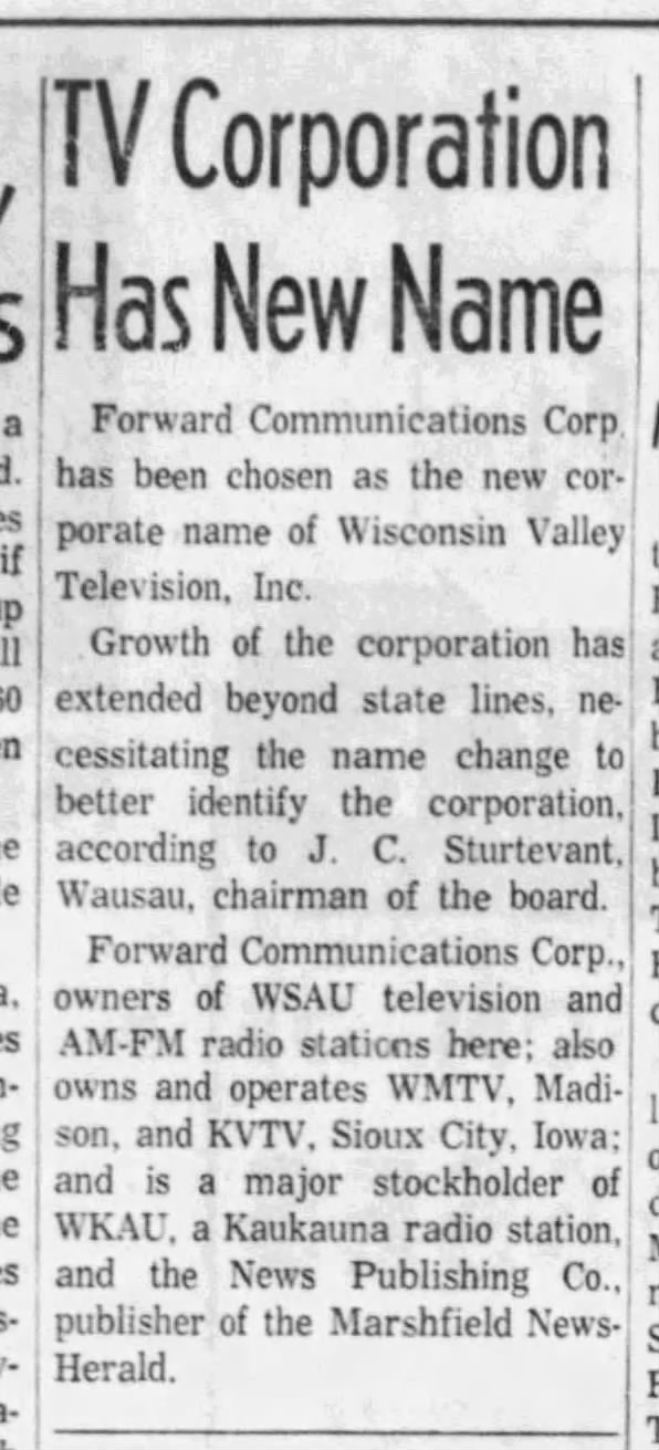 TV Corporation Has New Name