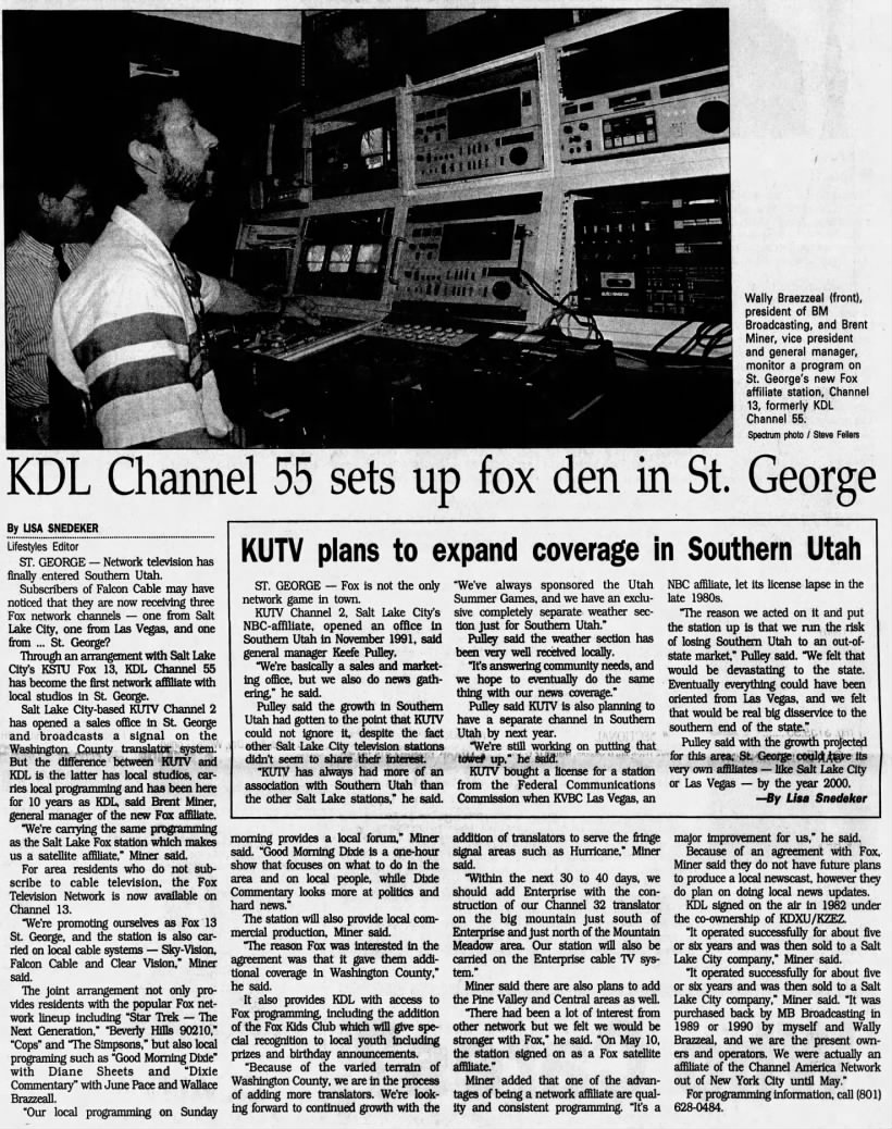 KDL Channel 55 sets up fox den in St. George