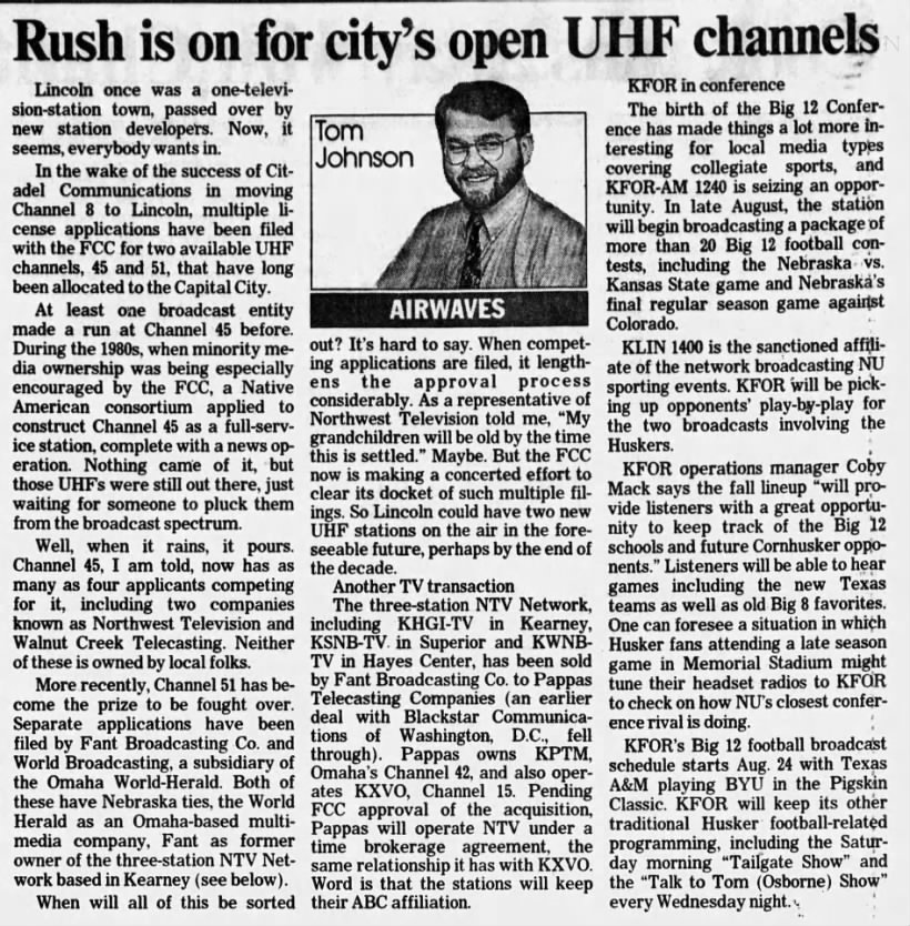 Rush is on for city's open UHF channels