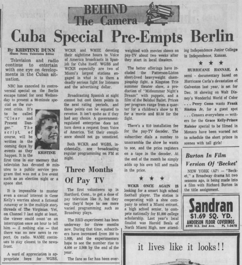 Cuba Special Pre-Empts Berlin