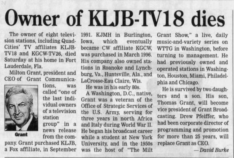 Owner of KLJB-TV18 dies