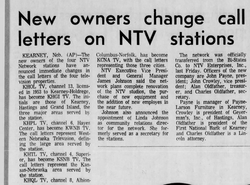 New owners change call letters on NTV stations