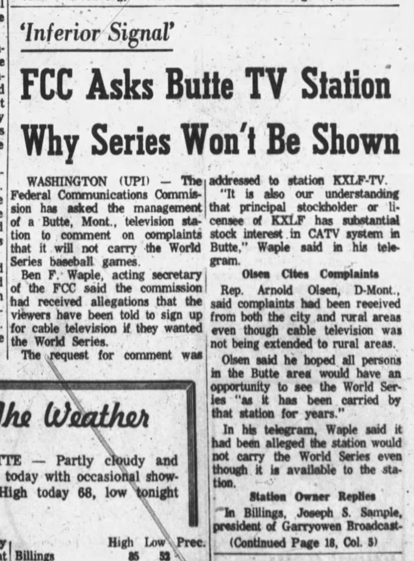 FCC Asks Butte TV Station Why Series Won't Be Shown