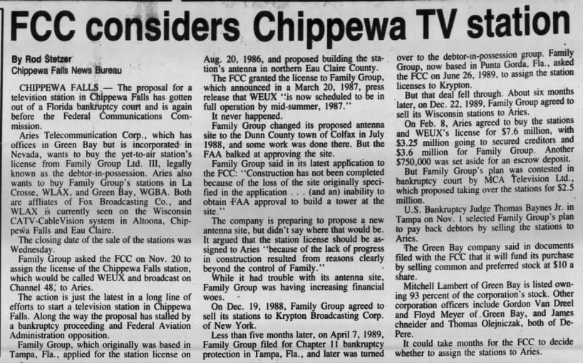 FCC considers Chippewa TV station