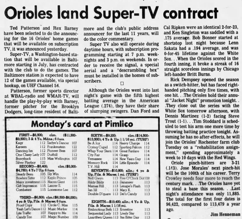 Orioles land Super-TV contract