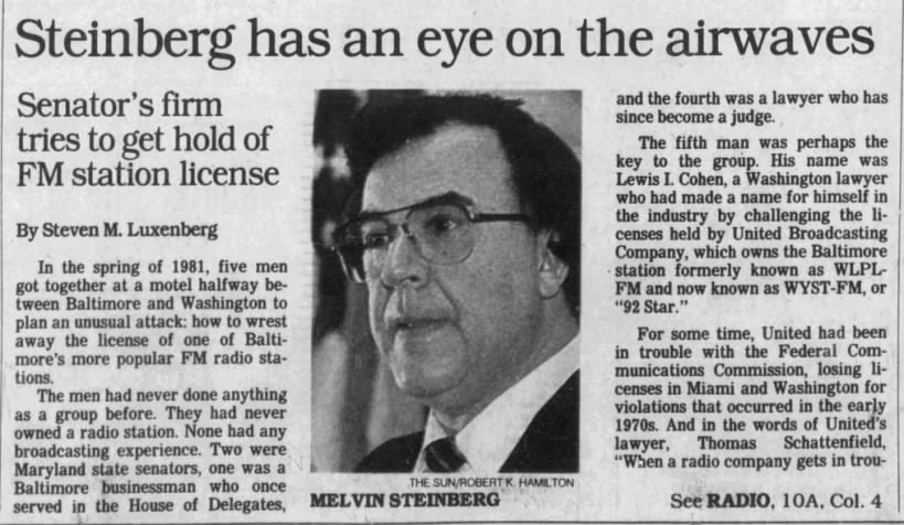 Steinberg has an eye on the airwaves