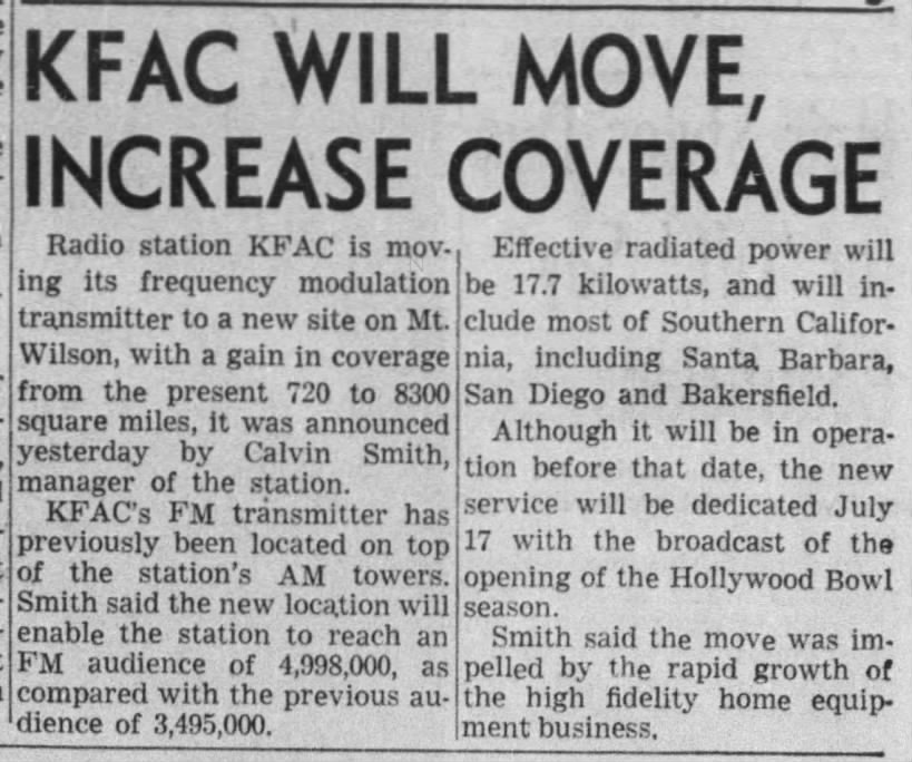 KFAC Will Move, Increase Coverage